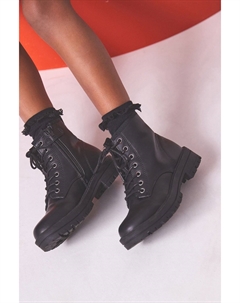 Ботинки на шнуровке с теплой подкладкой, черный Next