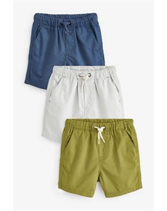 Две пары французских шорт темно-синего оливкового цвета без застежки, синий Next
