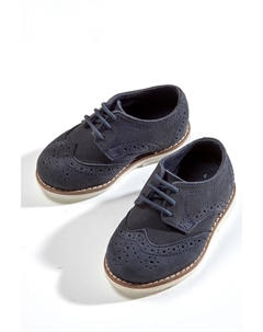 Кожаные туфли-броги, синий Next