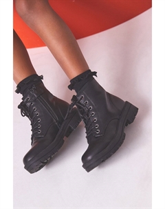 Ботинки на шнуровке с теплой подкладкой, черный Next