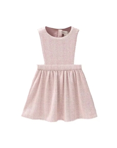 Сарафан для малышки из розовой ткани «елочкой», цвет Rosa Dadati