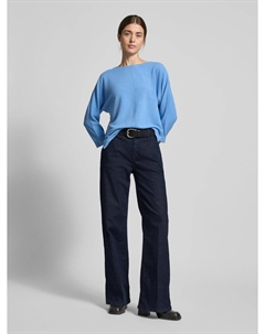 Джинсы прямого кроя со шлевками для ремня, модель «Miva palazzo», темно-синий Opus