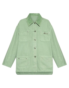 Куртка-рубашка с накладными карманами, зеленый Blumarine