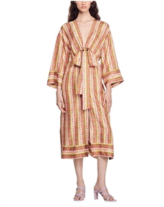 Платье из шёлка Woven, зеленый Sandro