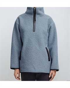 Синий пуловер с молнией 1/2 Cidan B.young