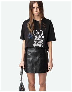 Edwin женская футболка с коротким рукавом, чёрный Zadig&voltaire