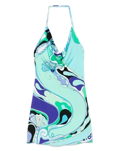 Мини-платье с принтом, зеленый Pucci