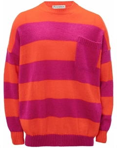 Джемпер в горизонтальную полоску, розовый Jw anderson