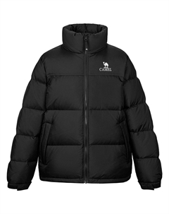 Пуховик унисекс, Лимонно-желтый/фантомный черный Camel