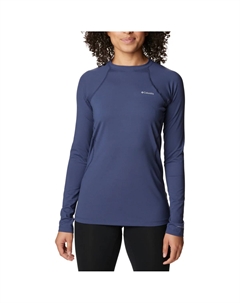 Женская стрейч-топ среднего веса с длинным рукавом термофутболка, синий Columbia