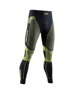 Леггинсы мужские для бега EFFEKTOR 4.0, черный/желтый X-bionic