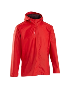 Дождевик футбольный T100 непромокаемый женский/мужской красный, огненно-красный Kipsta