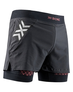 TWYCE RACE 2IN1 мужские беговые шорты, черный/розовый X-bionic