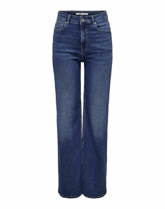 Джинсы широкие с высокой посадкой синий Laredoute