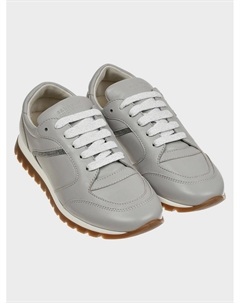 Кроссовки на шнуровке, серые Brunello cucinelli