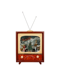 Новогодний сувенир "Большой Телевизор" 28х18х54,5 см (адаптер, LED) Timstor