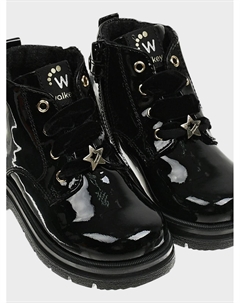 Ботинки с бархатными шнурками, черные Walkey