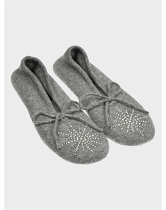 Тапочки кашемир, Swarovski, серые William sharp