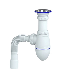 Сифон для раковины UNICORN 1.1/4"х32 прикруч. выпуск с гибкой трубой 32х32/40мм Unicorn