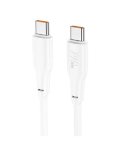 Кабель USB Type-C-USB Type-C, экранированный, быстрая зарядка, 5А, 240 Вт, 2 м, белый, HOCO Force X93 (6931474790743) Hoco