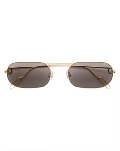 Cartier затемненные солнцезащитные очки в квадратной оправе 55 золотистый Cartier