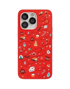 Чехол (клип-кейс) Art Collection, для Apple iPhone 13 Pro, противоударный, красный Vlp