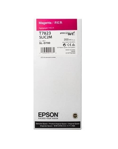 Картридж струйный Epson T7823 (C13T43U340), пурпурный, оригинальный, объем 200 мл для Epson SureLab SL-D800