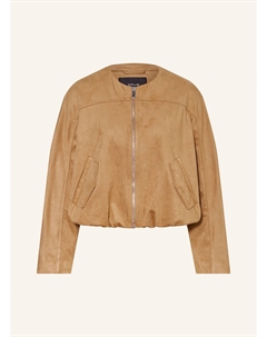 Блузон хауди в кожаном стиле, коричневый Opus