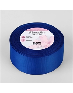 Лента репсовая, 40 мм, 23 ± 1 м, цвет электрик №0161 Арт узор