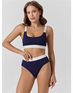 Купальник женский раздельный синий в рубчик Mark formelle