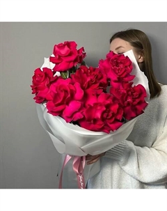 Монобукет из Ярких Французских Роз Vlshbn flowers state