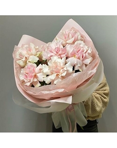 Монобукет из нежных французских роз Пинк Мондиаль Vlshbn flowers state