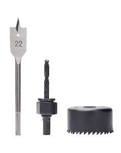 Набор для установки врезных замков AWD05-003B, 3шт., коронка 54мм, сверло 22мм, адаптер P.i.t.