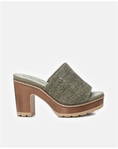 Женские босоножки на высоком каблуке на резиновой подошве, цвет Kaki Refresh