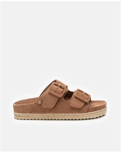 Женские сандалии на плоской подошве на резиновой подошве, цвет Camel Refresh