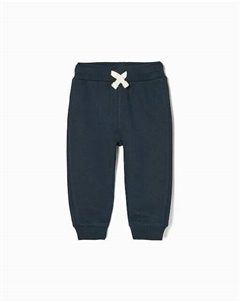 Спортивные штаны для мальчика с регулируемой талией и кулиской, темно-синий Zippy