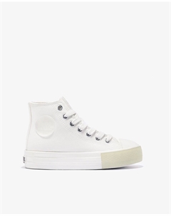 Высокие детские спортивные кроссовки белого цвета с логотипом, белый Conguitos