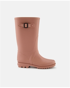 Розовые резиновые сапоги для девочек с боковой пряжкой и спортивной подошвой, розовый Igor