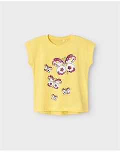 Футболка для девочки с коротким рукавом, желтый Name it