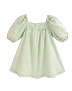 Платье плюмети для девочки с рукавами-фонариками, светло-зеленый Dadati