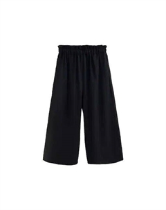 Брюки-палаццо для девочек с эластичной резинкой на талии, черный Dadati