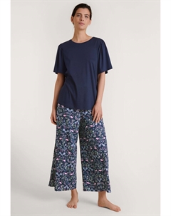 Женская хлопковая пижама Flamingo Dreams, темно-синий Calida