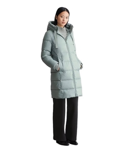 Женский пуховик с капюшоном и водоотталкивающей поверхностью, зеленый Marc o'polo