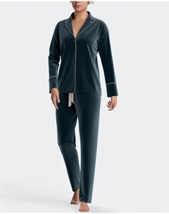 Длинная женская бархатная пижама из модального хлопка, зеленый Impetus