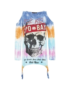 Рубашка с длинными рукавами в ярком дизайне, синий Cipo&baxx