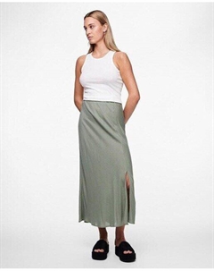 Женская юбка миди, оливковый Pieces