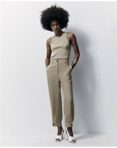 Струящиеся брюки с манжетами, бежевый Сфера