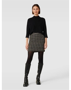 Вязаный свитер с воротником стойкой, черный Comma,