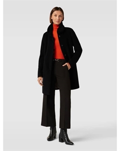 Пальто с воротником стойкой и боковыми карманами, черный Comma,