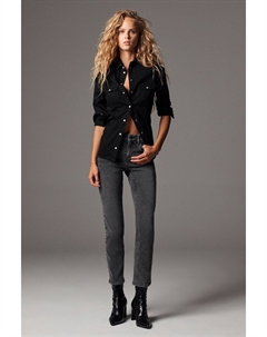 Джинсы прямого кроя со средней посадкой Own, черный Next